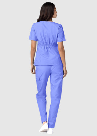 Adar Classic Fit Sweetheart V-Neck Nursing Scrub Top