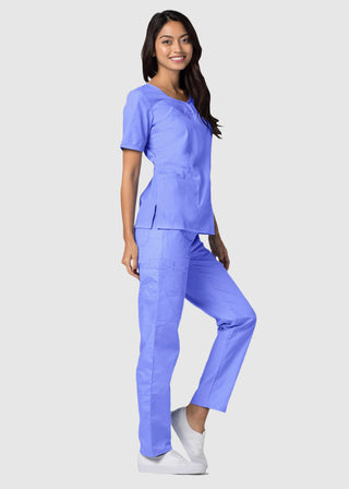 Adar Classic Fit Sweetheart V-Neck Nursing Scrub Top