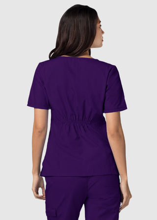 Adar Classic Fit Sweetheart V-Neck Nursing Scrub Top