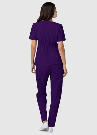 Adar Classic Fit Sweetheart V-Neck Nursing Scrub Top