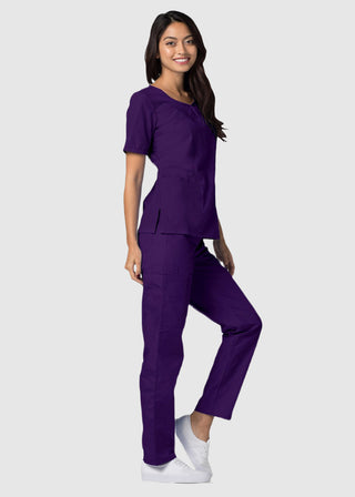 Adar Classic Fit Sweetheart V-Neck Nursing Scrub Top