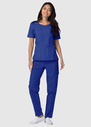 Adar Classic Fit Sweetheart V-Neck Nursing Scrub Top