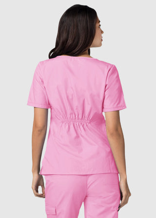Adar Classic Fit Sweetheart V-Neck Nursing Scrub Top