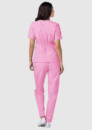 Adar Classic Fit Sweetheart V-Neck Nursing Scrub Top