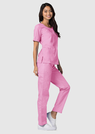 Adar Classic Fit Sweetheart V-Neck Nursing Scrub Top