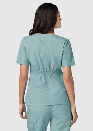 Adar Classic Fit Sweetheart V-Neck Nursing Scrub Top