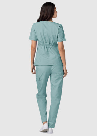 Adar Classic Fit Sweetheart V-Neck Nursing Scrub Top