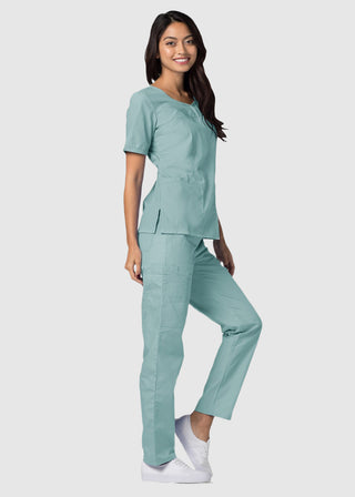 Adar Classic Fit Sweetheart V-Neck Nursing Scrub Top