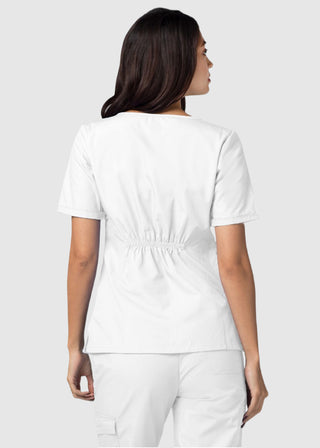 Adar Classic Fit Sweetheart V-Neck Nursing Scrub Top