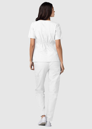 Adar Classic Fit Sweetheart V-Neck Nursing Scrub Top