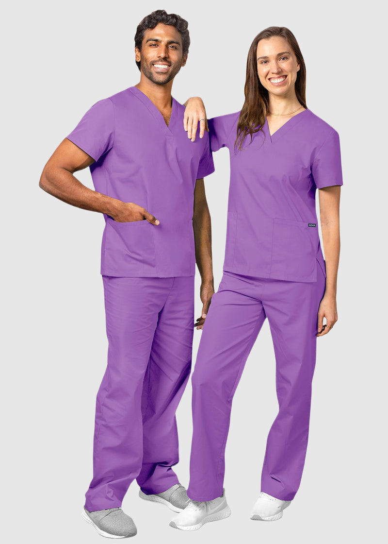 Adar Uniform Unisex Basic Nurse Scrub Set