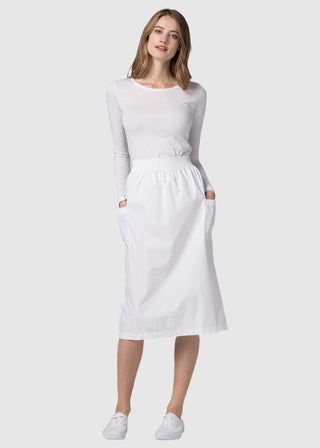 Adar Nurses Two Pocket A-Line Knee Length Uniform Skirt