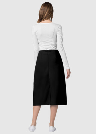 Adar Women Two Pocket Mid-Calf Drawstring Uniform Skirt