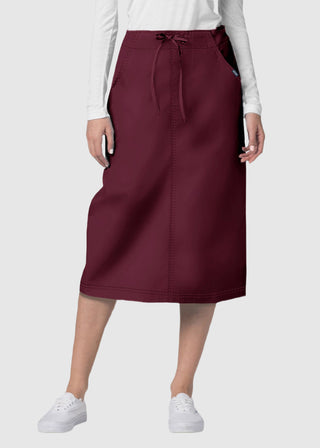 Adar Women Two Pocket Mid-Calf Drawstring Uniform Skirt