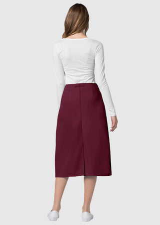 Adar Women Two Pocket Mid-Calf Drawstring Uniform Skirt