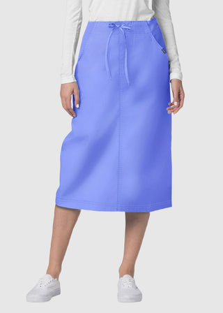 Adar Women Two Pocket Mid-Calf Drawstring Uniform Skirt