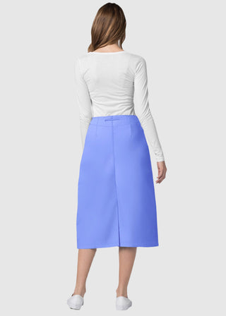 Adar Women Two Pocket Mid-Calf Drawstring Uniform Skirt