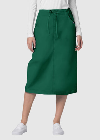 Adar Women Two Pocket Mid-Calf Drawstring Uniform Skirt