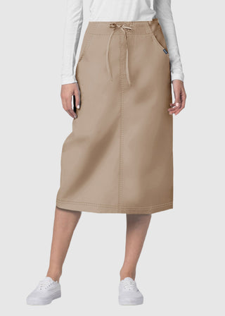 Adar Women Two Pocket Mid-Calf Drawstring Uniform Skirt