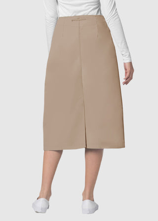Adar Women Two Pocket Mid-Calf Drawstring Uniform Skirt