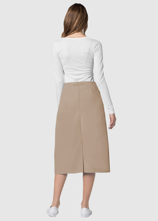 Adar Women Two Pocket Mid-Calf Drawstring Uniform Skirt