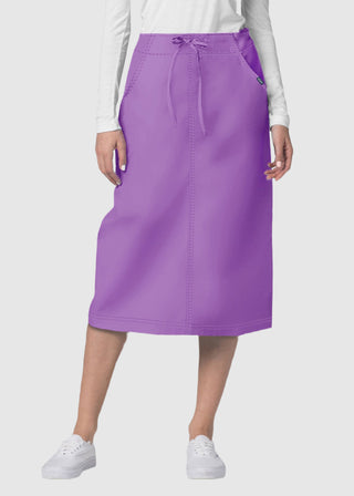 Adar Women Two Pocket Mid-Calf Drawstring Uniform Skirt