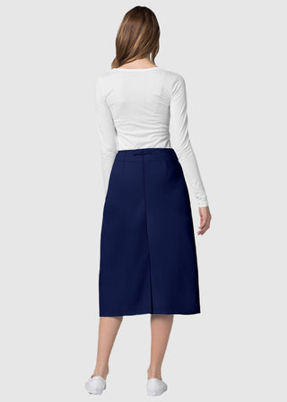 Adar Women Two Pocket Mid-Calf Drawstring Uniform Skirt