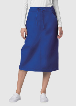 Adar Women Two Pocket Mid-Calf Drawstring Uniform Skirt