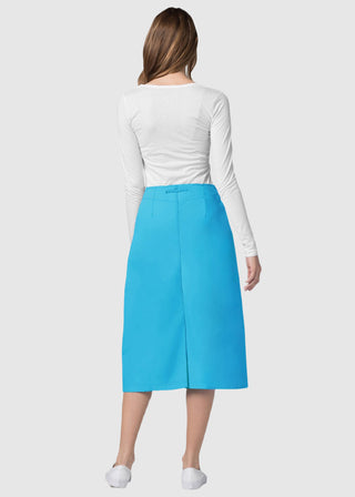 Adar Women Two Pocket Mid-Calf Drawstring Uniform Skirt
