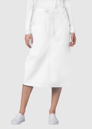 Adar Women Two Pocket Mid-Calf Drawstring Uniform Skirt
