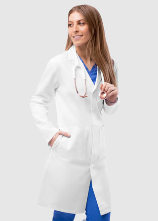 Adar Unisex 39 Inches Multi Pocket Midriff Back Lab Coat