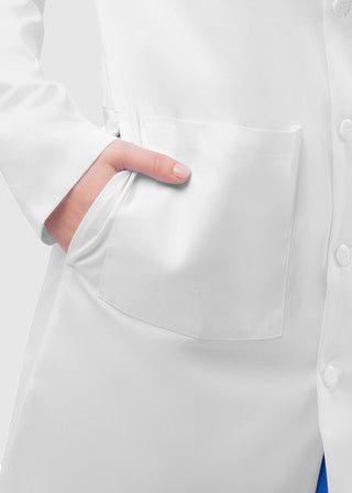 Adar Unisex 39 Inches Multi Pocket Midriff Back Lab Coat
