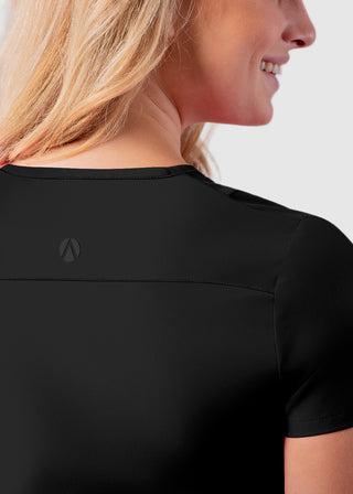 Adar Women's Bib Front Smock V-neck scrub Top