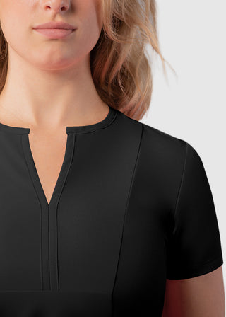 Adar Women's Bib Front Smock V-neck scrub Top