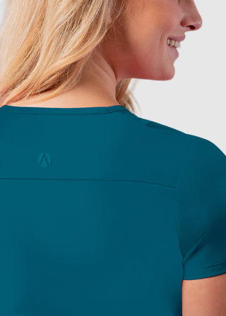 Adar Women's Bib Front Smock V-neck scrub Top