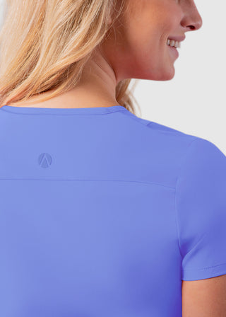 Adar Women's Bib Front Smock V-neck scrub Top