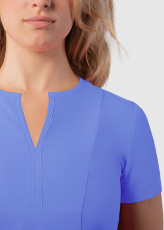 Adar Women's Bib Front Smock V-neck scrub Top