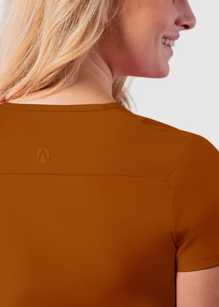 Adar Women's Bib Front Smock V-neck scrub Top