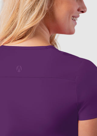 Adar Women's Bib Front Smock V-neck scrub Top