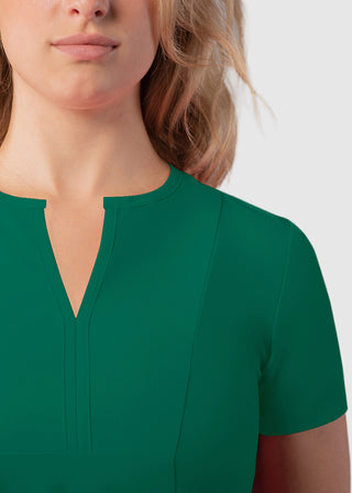 Adar Women's Bib Front Smock V-neck scrub Top