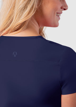 Adar Women's Bib Front Smock V-neck scrub Top