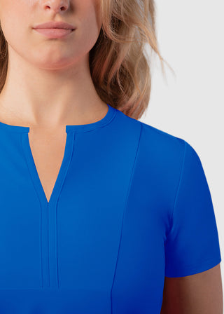 Adar Women's Bib Front Smock V-neck scrub Top