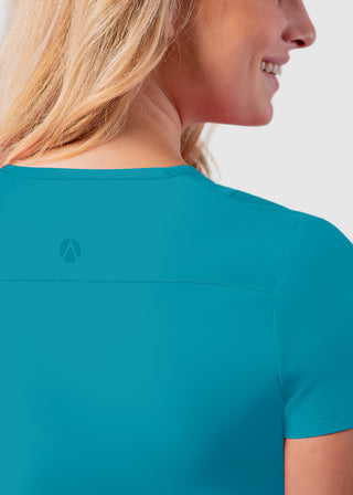 Adar Women's Bib Front Smock V-neck scrub Top