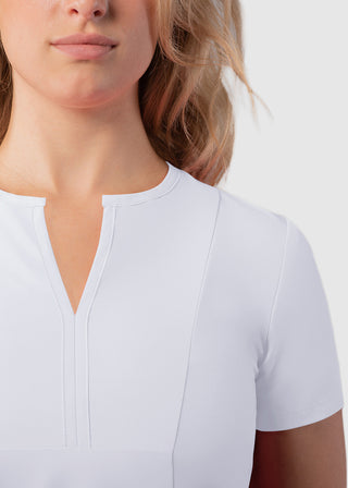 Adar Women's Bib Front Smock V-neck scrub Top