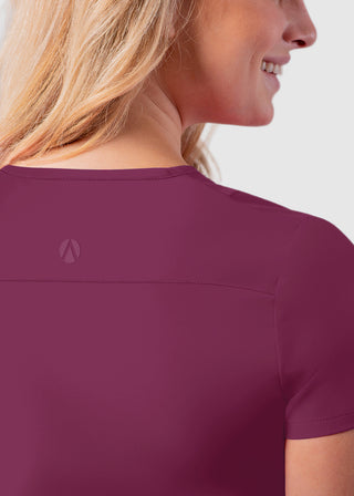 Adar Women's Bib Front Smock V-neck scrub Top