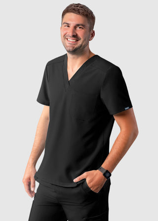 Adar Addition Men's Contemporary Fit V-Neck Scrub Top
