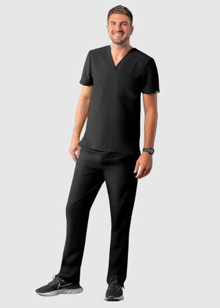 Adar Addition Men's Contemporary Fit V-Neck Scrub Top