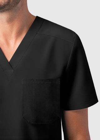 Adar Addition Men's Contemporary Fit V-Neck Scrub Top