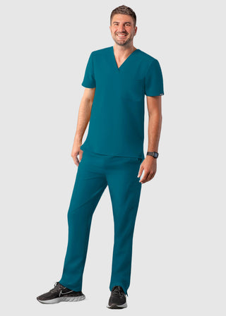 Adar Addition Men's Contemporary Fit V-Neck Scrub Top