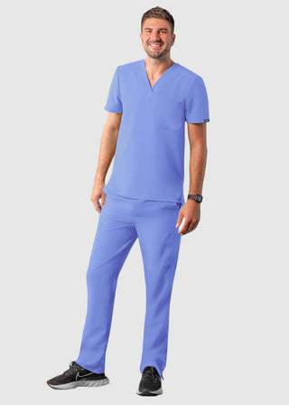 Adar Addition Men's Contemporary Fit V-Neck Scrub Top